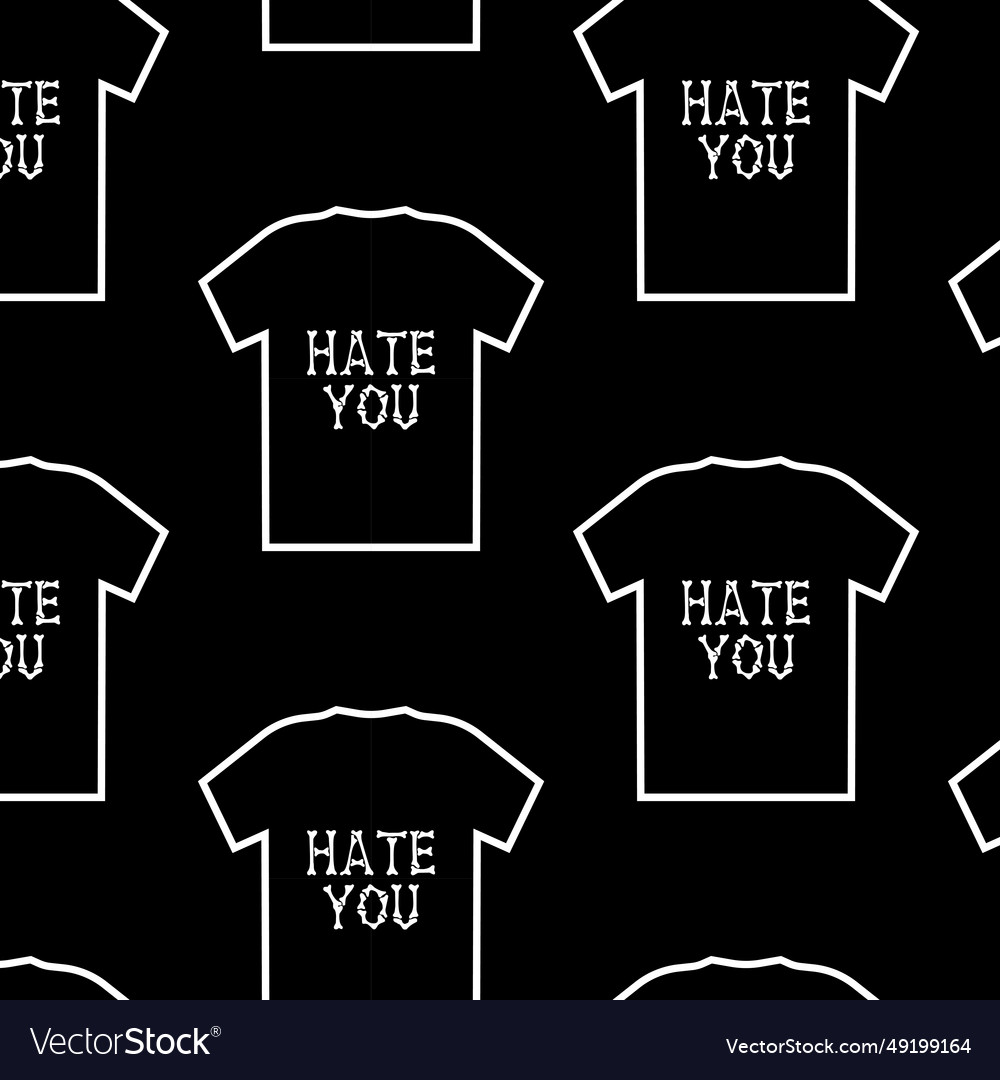 Seamless pattern with black tshirt print