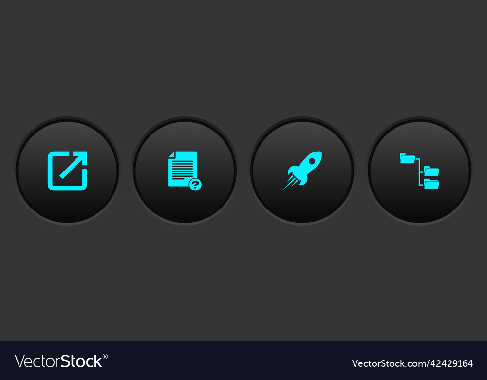 Set open in new window unknown document rocket vector image Set open in new window unknown document rocket