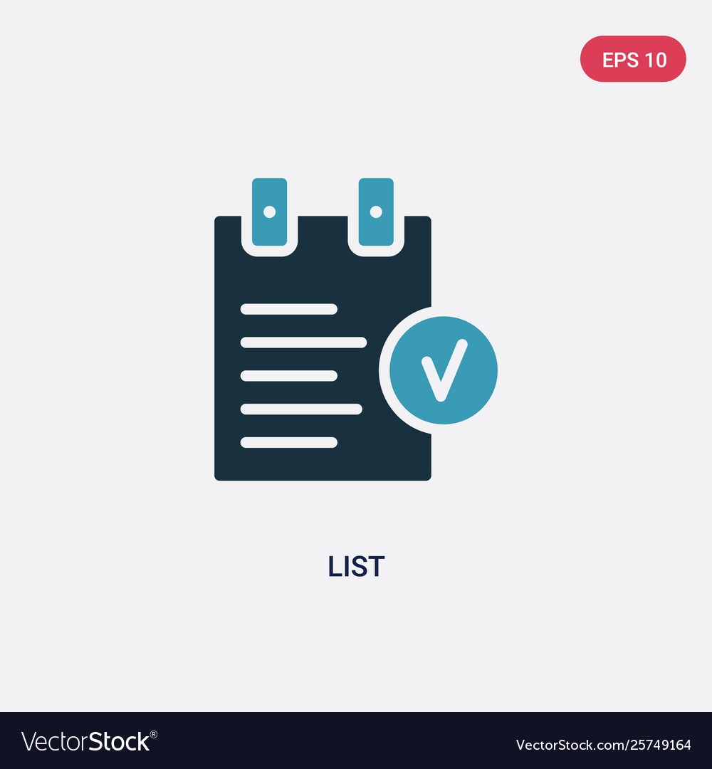 Two color list icon from strategy concept vector image Two color list icon from strategy concept