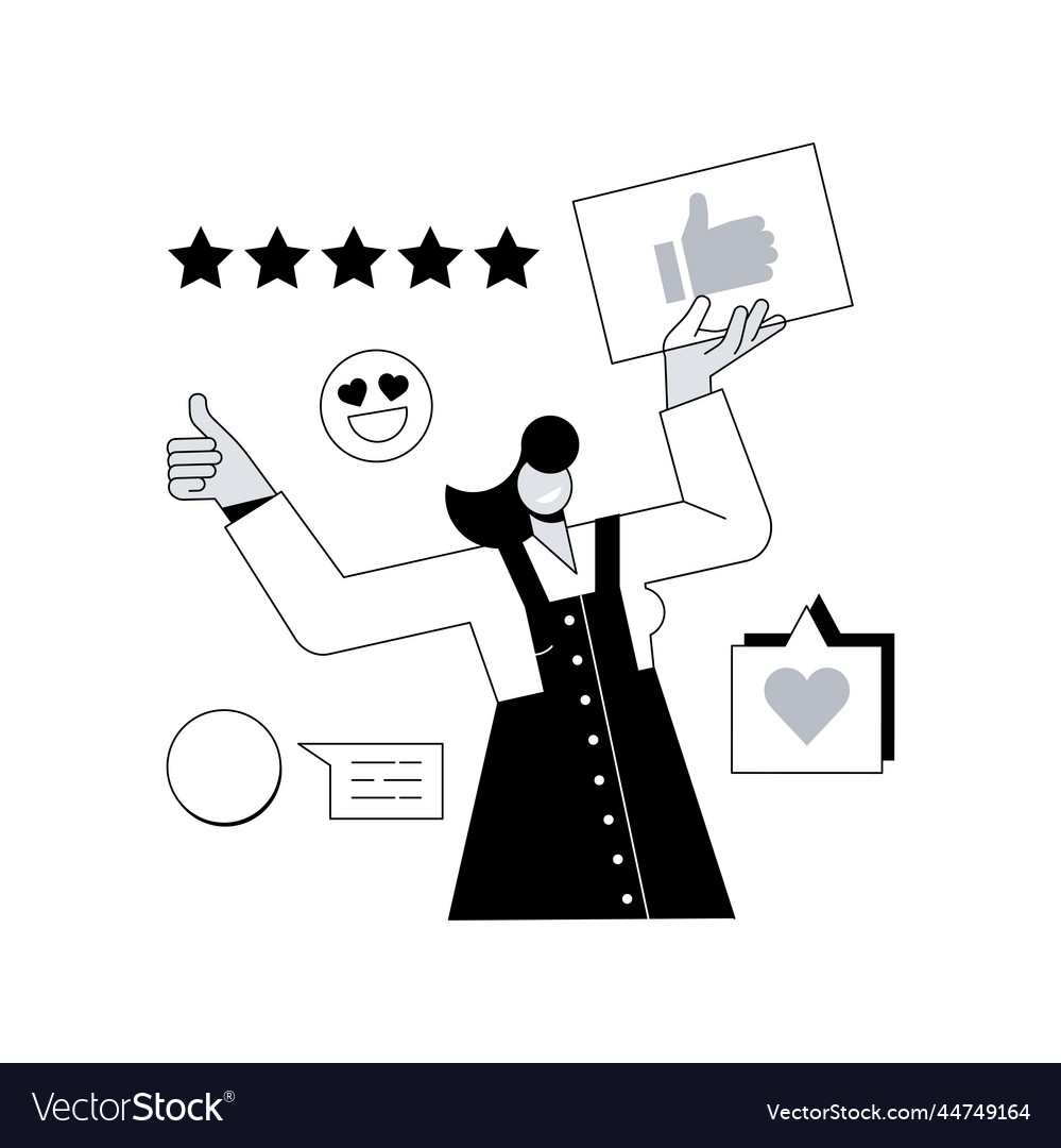 User feedback and website rating abstract concept Vector Image User feedback and website rating abstract concept