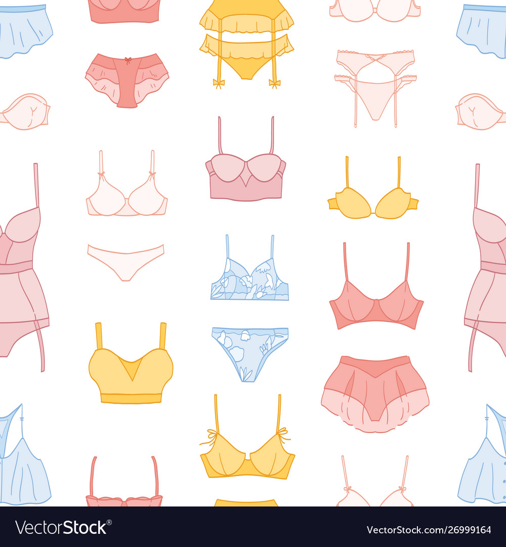 Woman underwear seamless pattern stylish