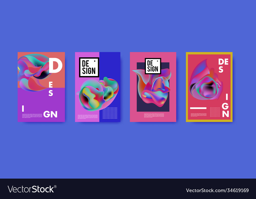 Abstract colorful liquid and fluid pattern Vector Image Abstract colorful liquid and fluid pattern