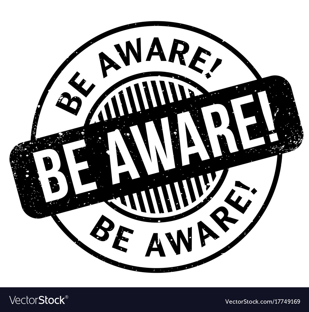 Be aware rubber stamp Royalty Free Vector Image