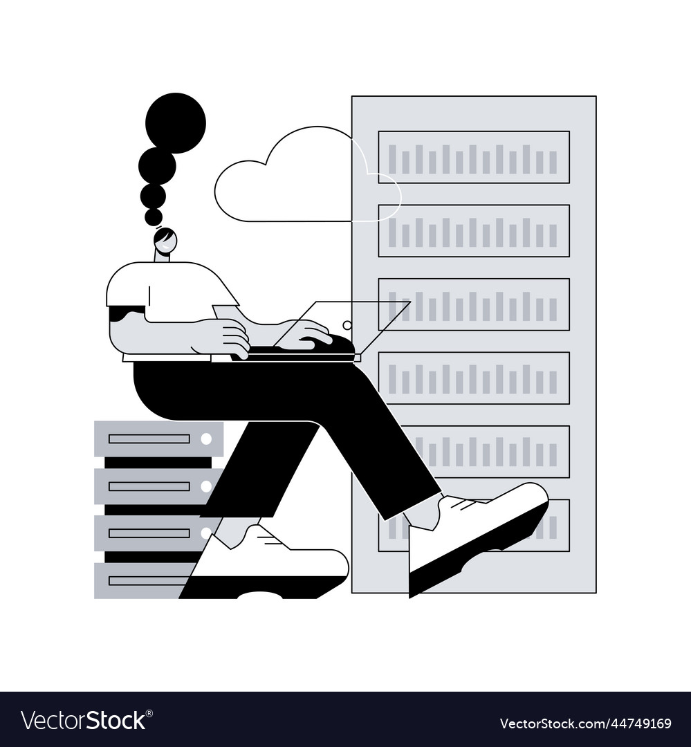 Big data storage abstract concept vector image Big data storage abstract concept