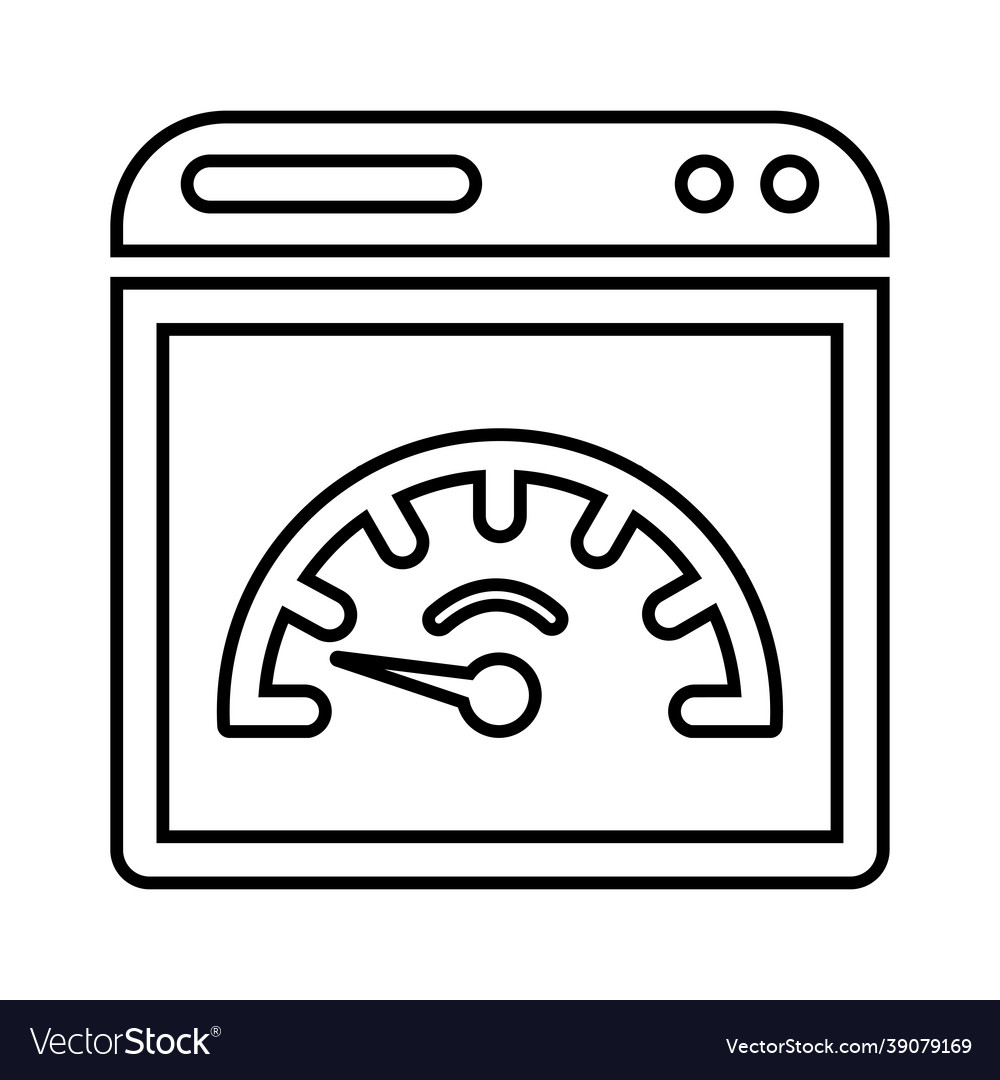 Browser speed line icon outline