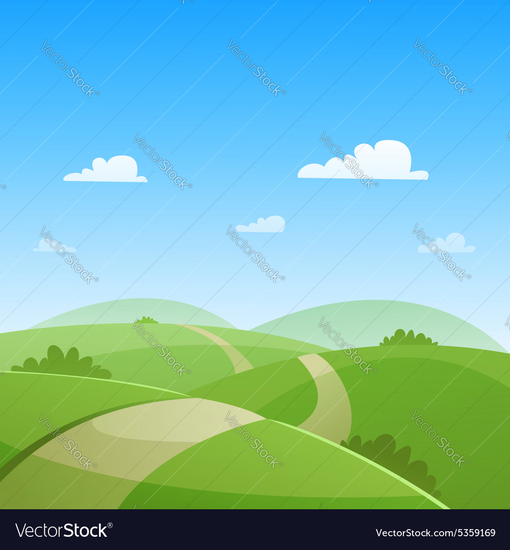 Country road Royalty Free Vector Image - VectorStock