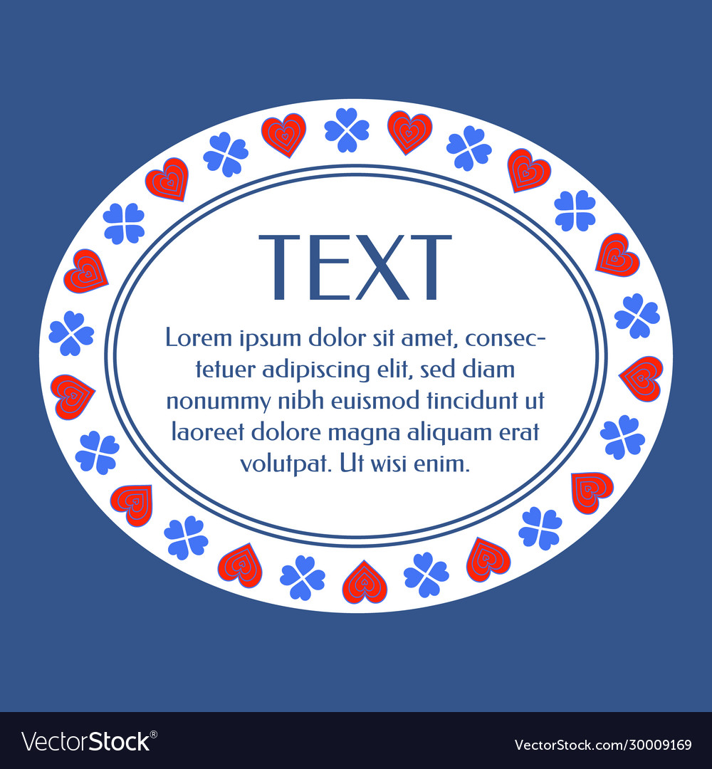 Frame patterned border with hearts Vector Image Frame patterned border with hearts
