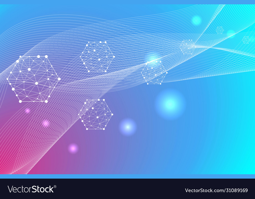 Hexagonal abstract background big data Vector Image Hexagonal abstract background big data