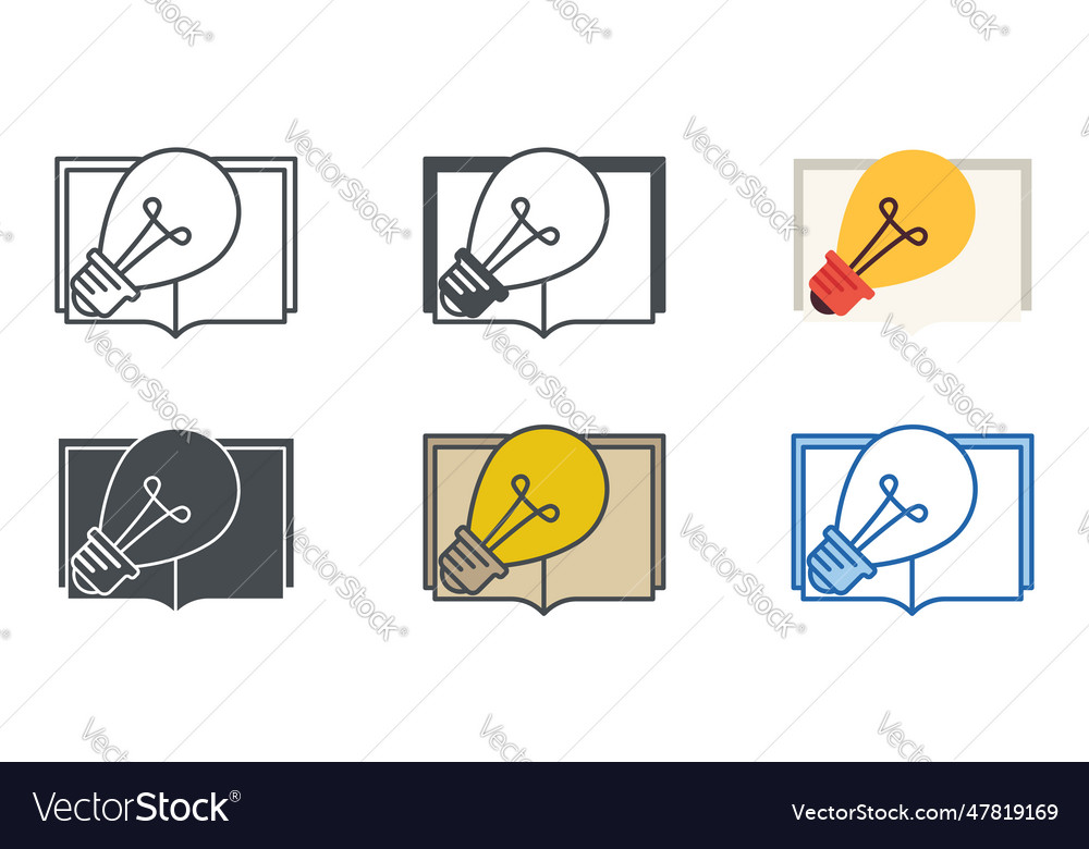 Learning icon symbol template for graphic and web vector image Learning icon symbol template for graphic and web