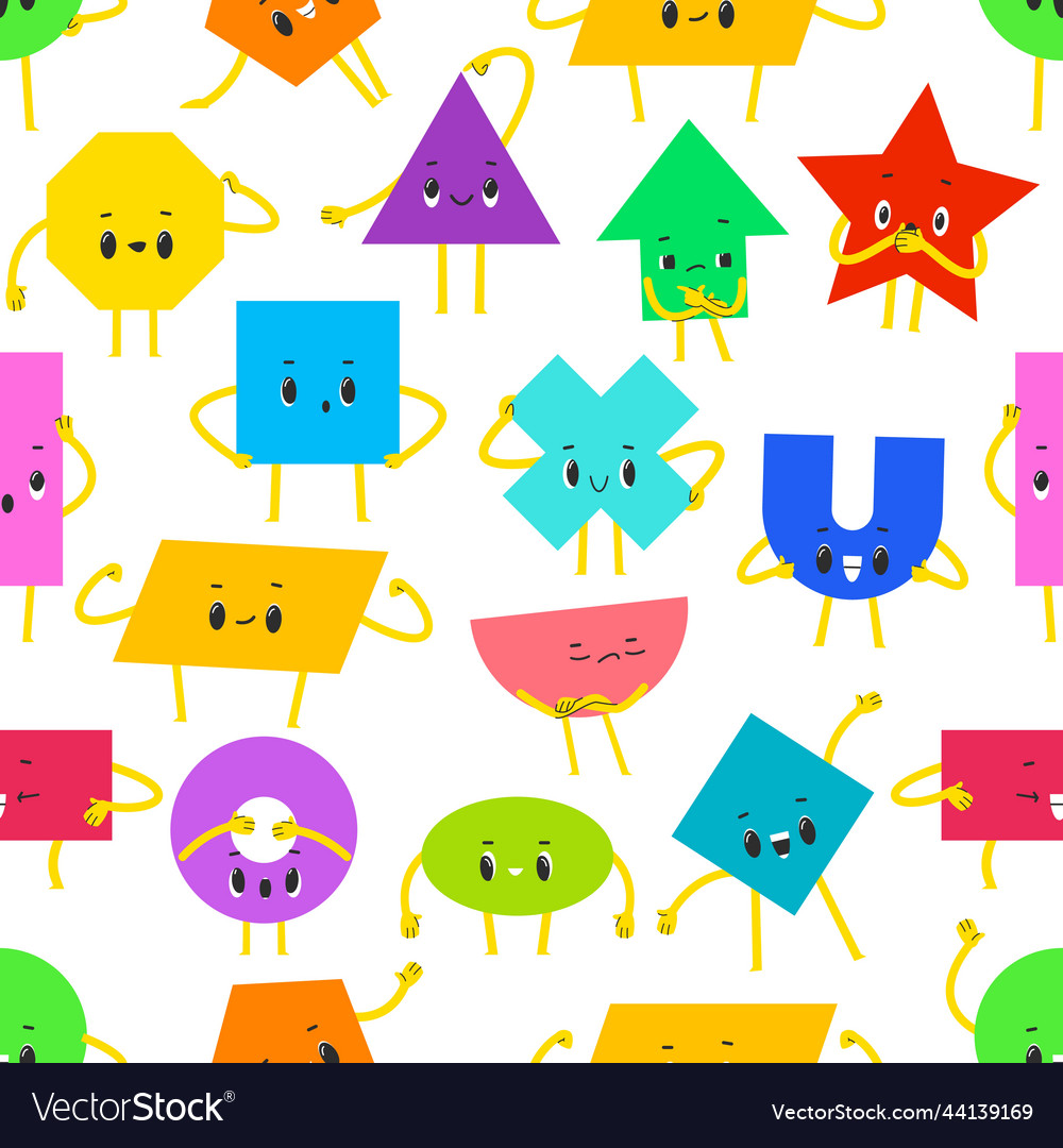 Math Shapes Character Pattern