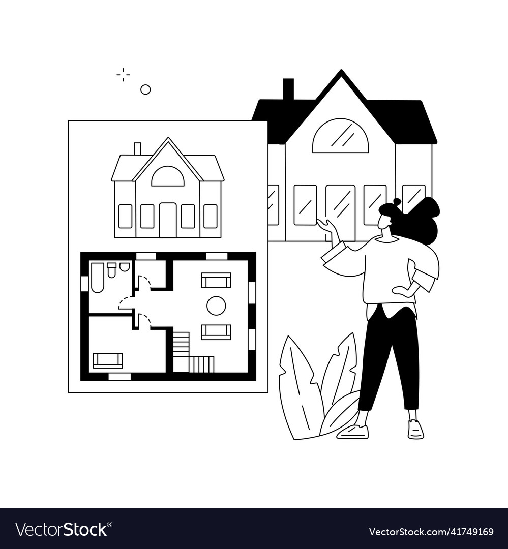 Real estate floor plan abstract concept