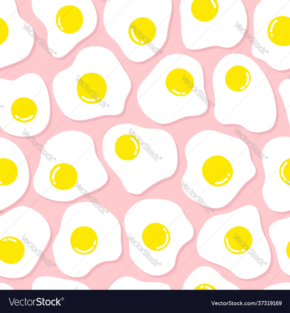 Seamless pattern with scrambled eggs