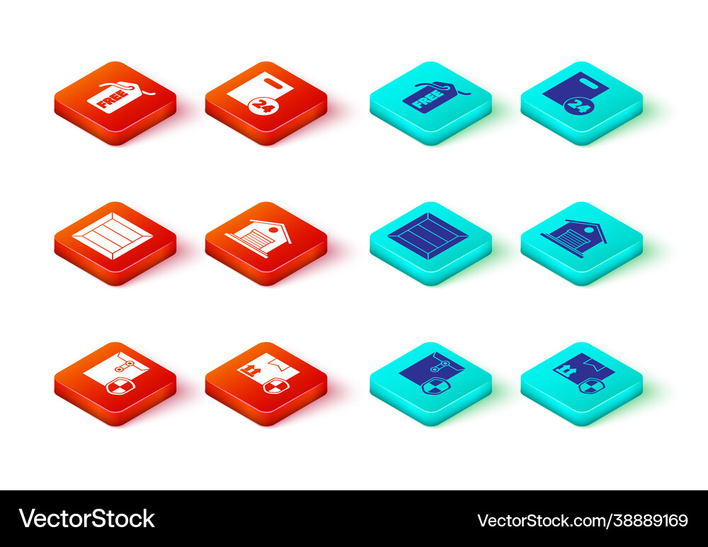 Set envelope with shield delivery pack security Vector Image