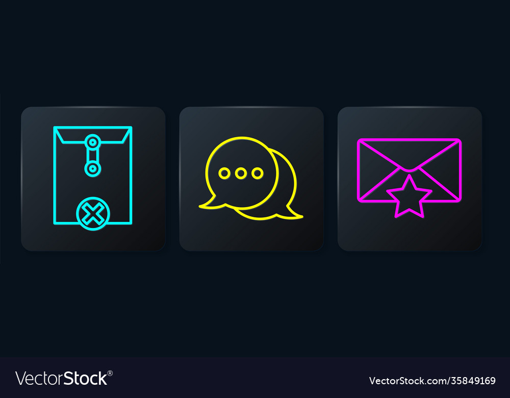 Set line delete envelope with star vector image Set line delete envelope with star
