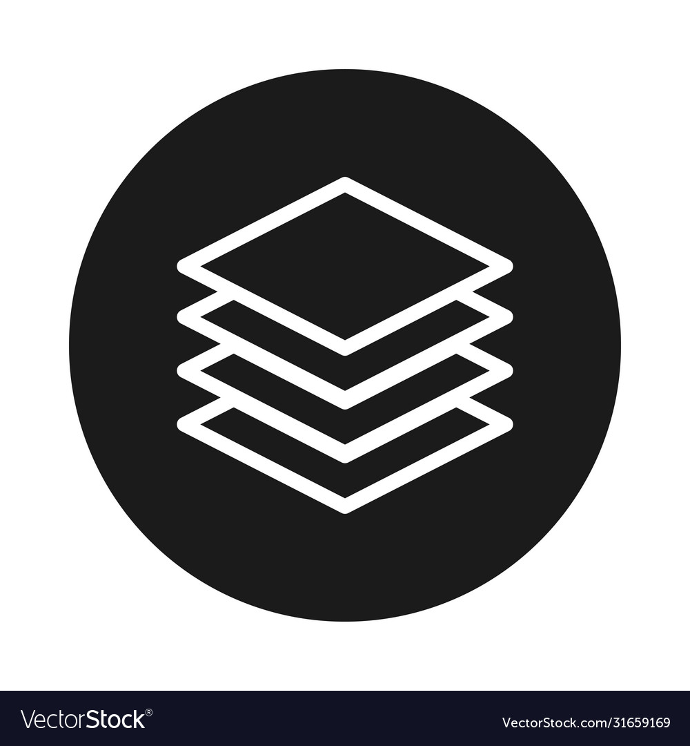 System user interface concept layers symbol icon