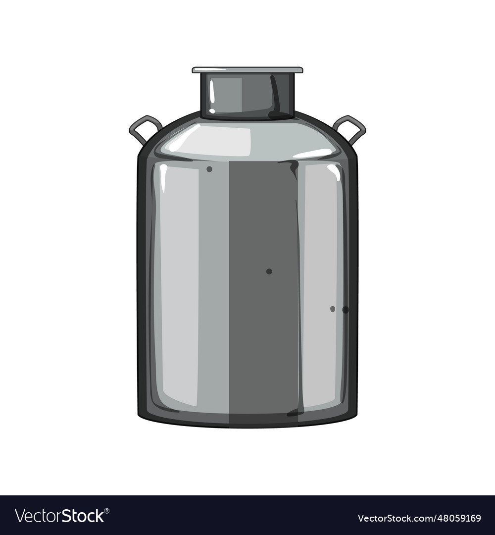 Vintage metal milk can cartoon Royalty Free Vector Image