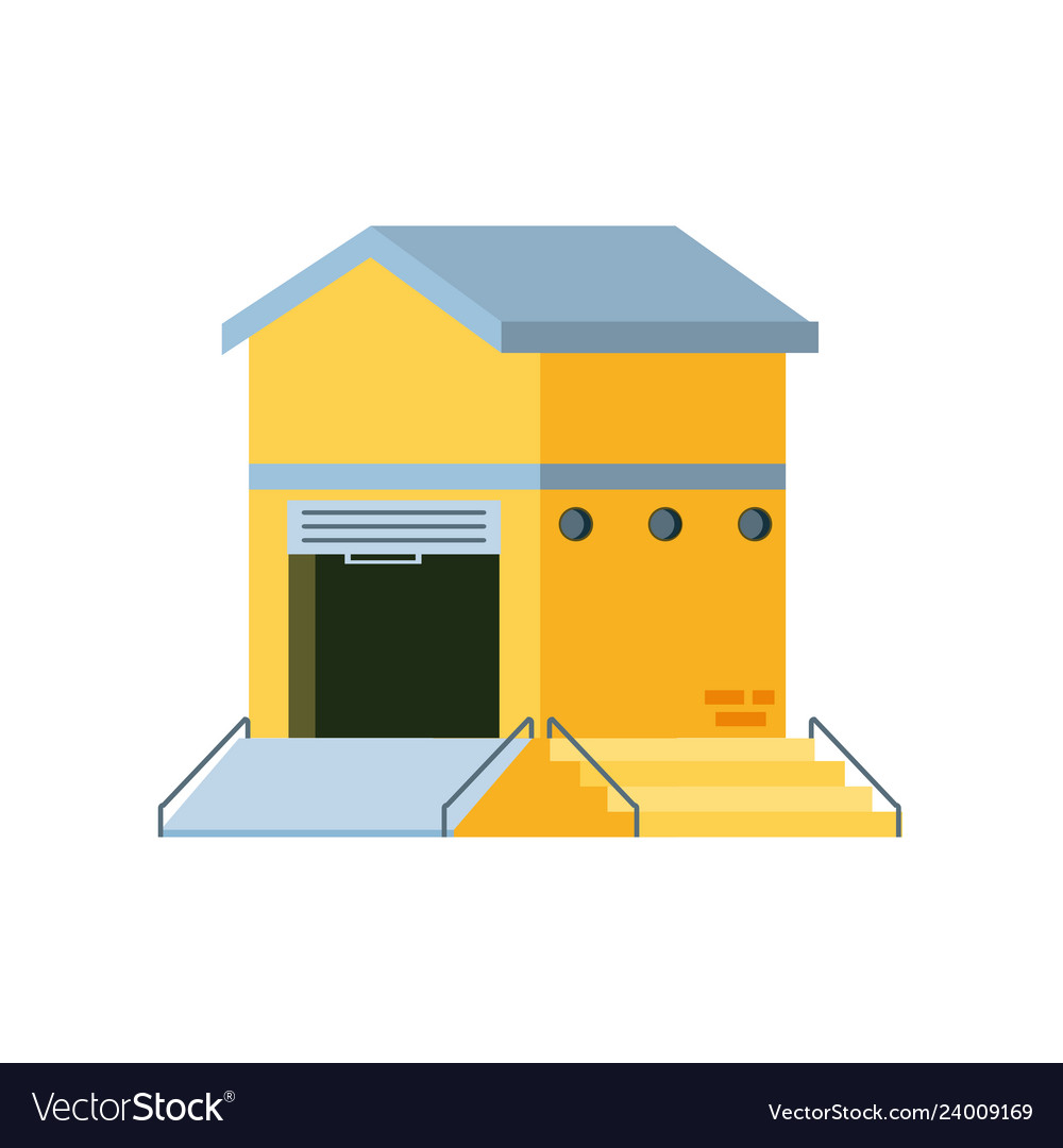 Warehouse building isolated icon