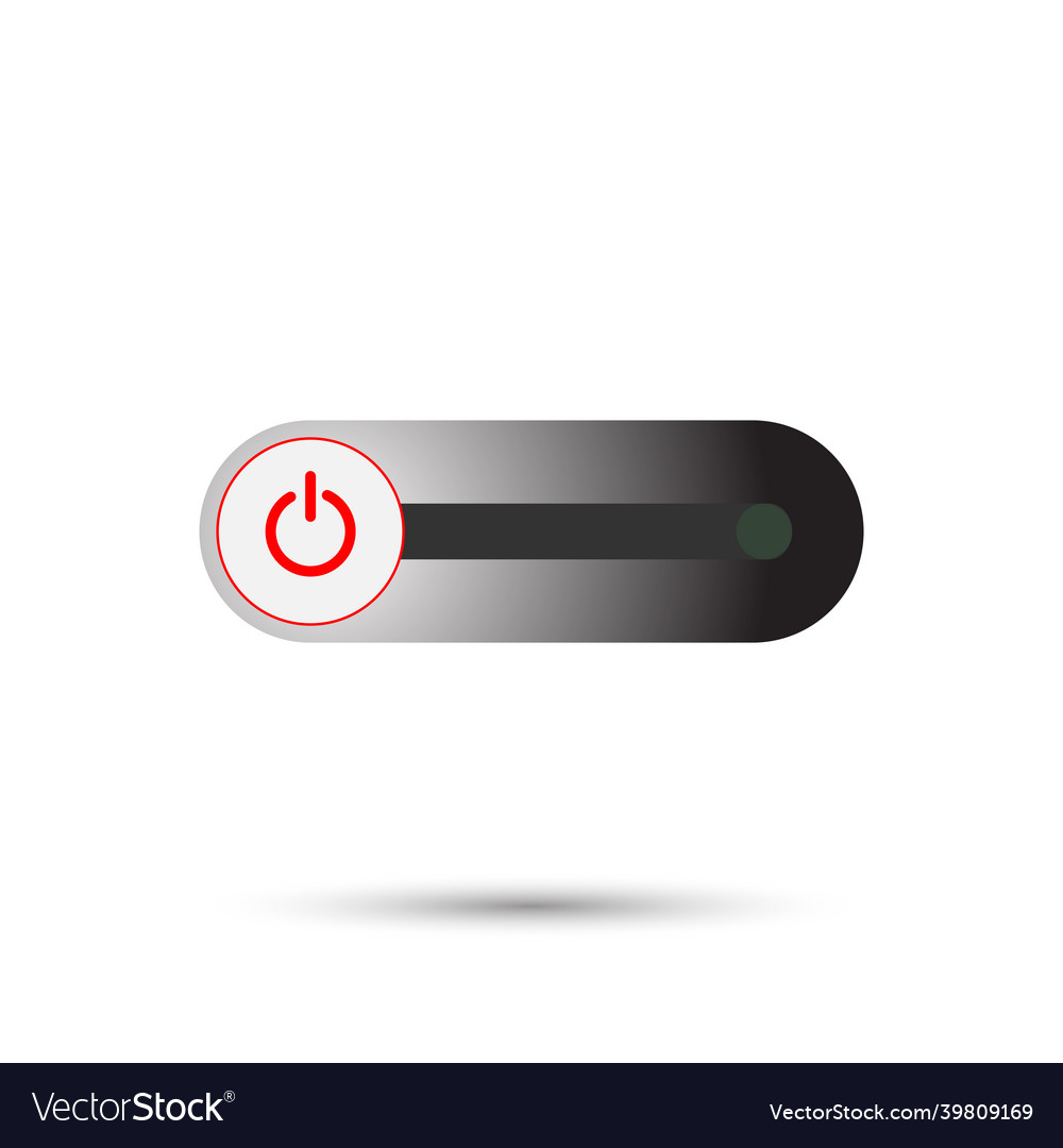 Xaon off push style power buttons vector image Xaon off push style power buttons