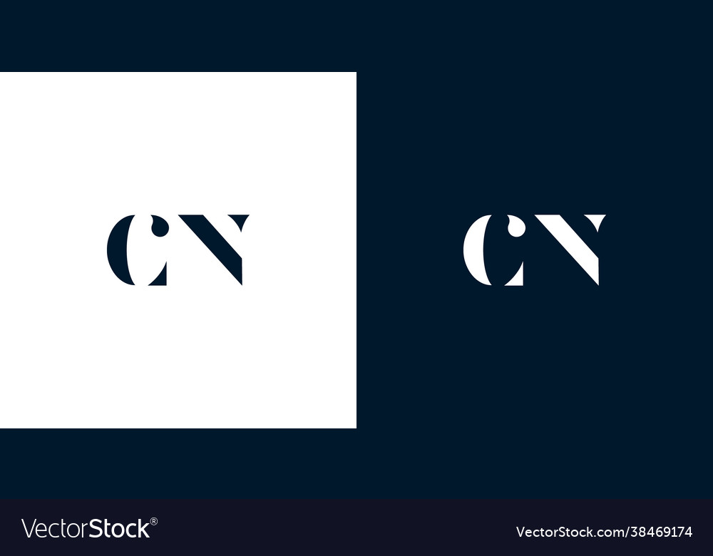 Abstract letter cn logo