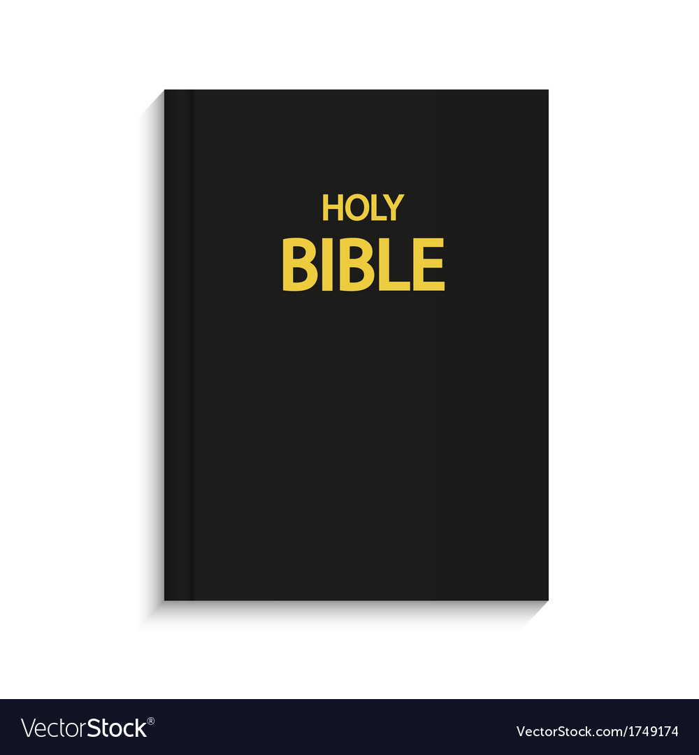 Bible on white background eps 10 Royalty Free Vector Image