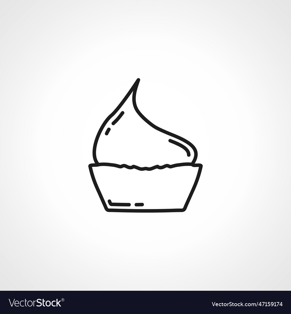 Cupcake line icon web linear