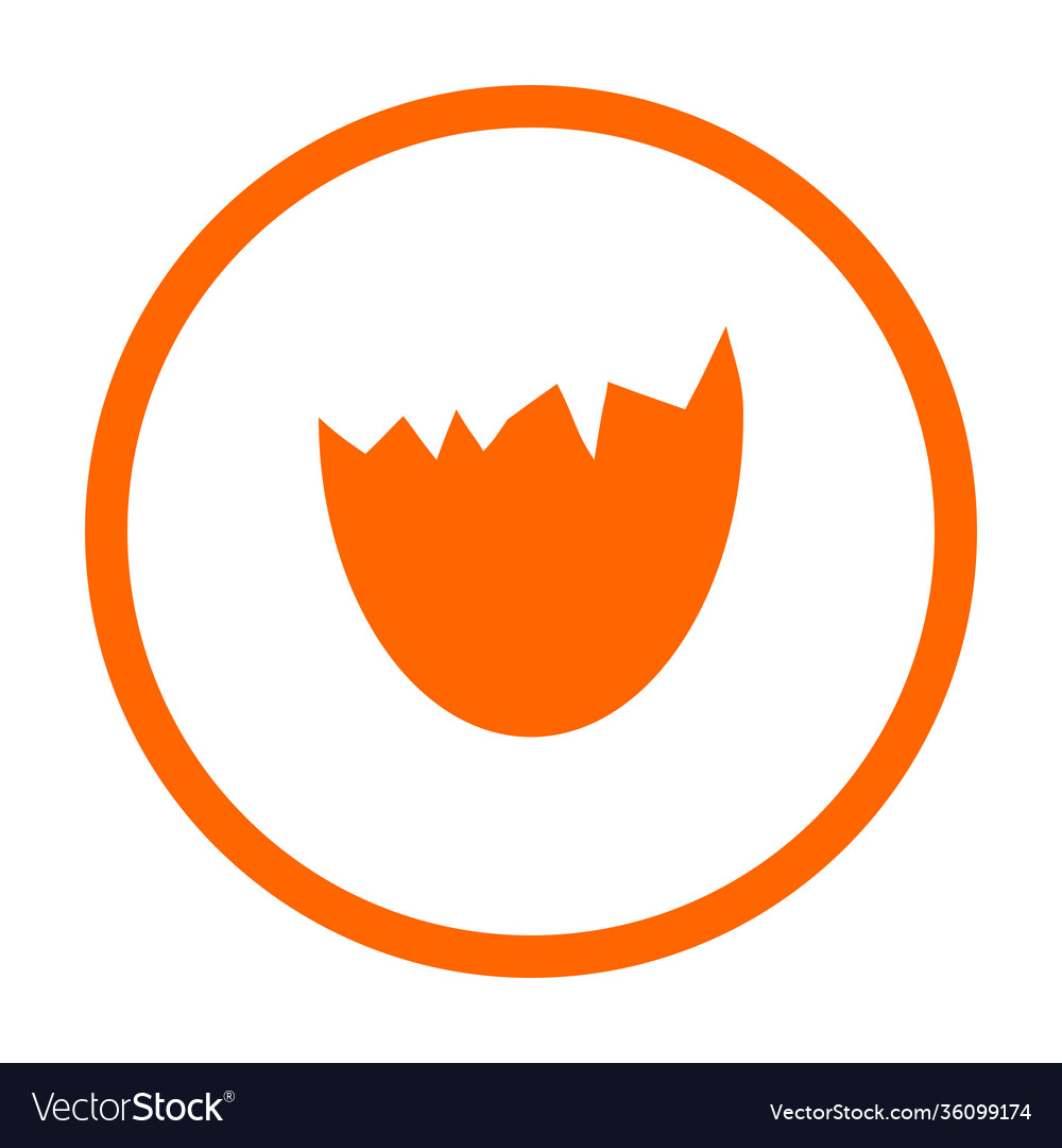 Egg shell and circle