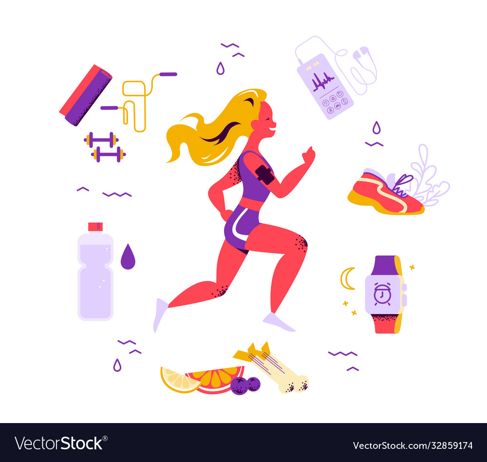 Fitness app Royalty Free Vector Image - VectorStock