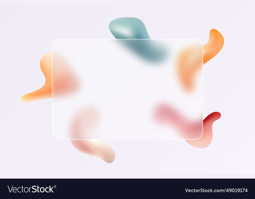 Glass morphism effect with translucent rectangular Vector Image Glass morphism effect with translucent rectangular