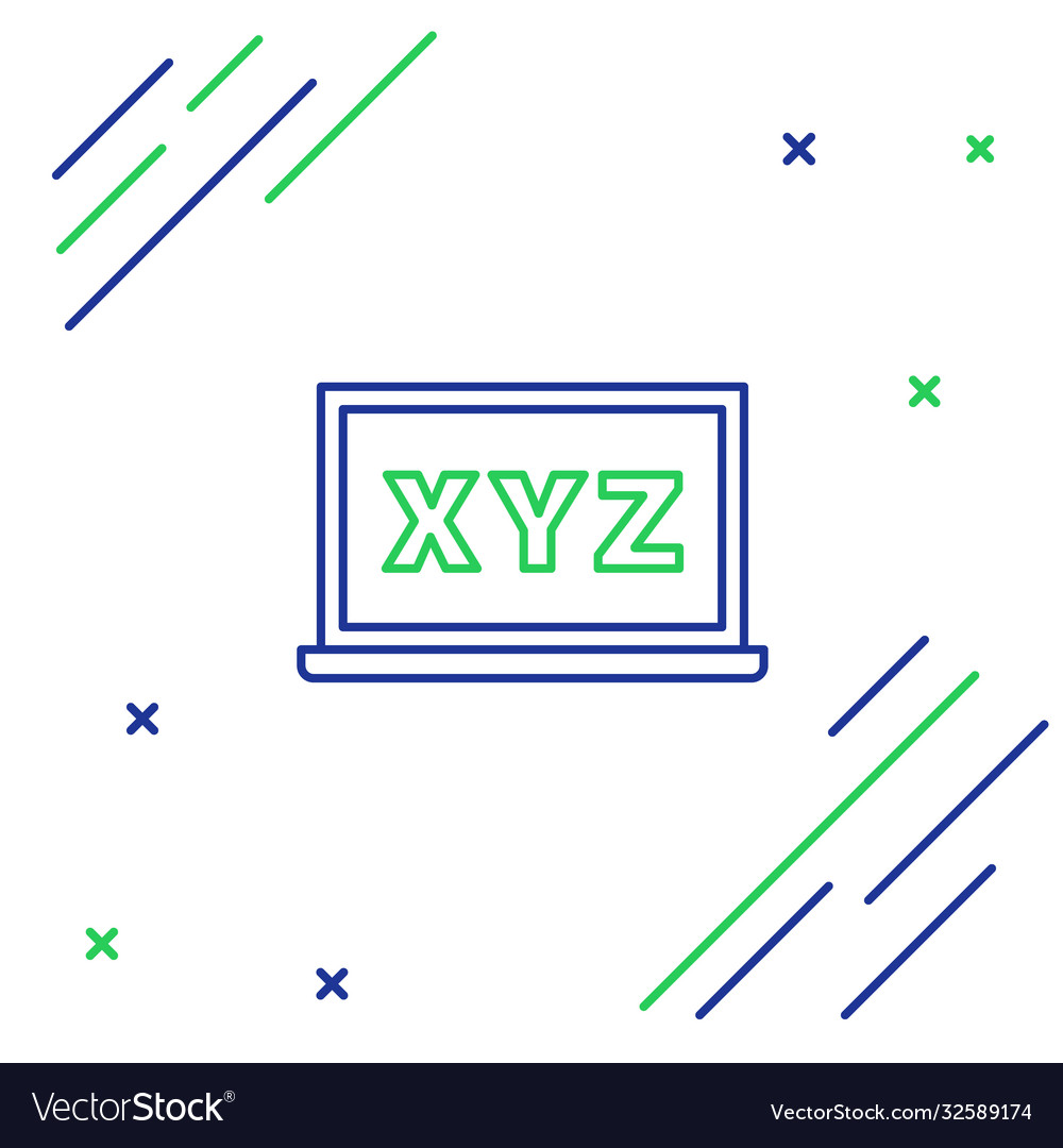 Line xyz coordinate system on chalkboard icon
