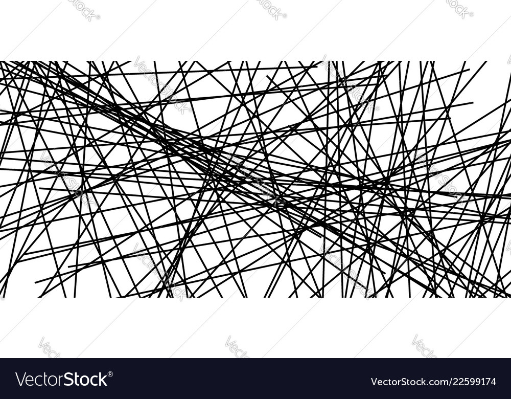 Random chaotic lines abstract geometric pattern vector image Random chaotic lines abstract geometric pattern