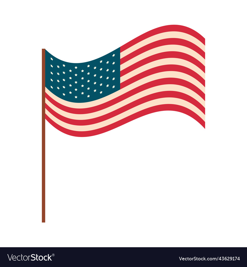 United states flag icon Royalty Free Vector Image