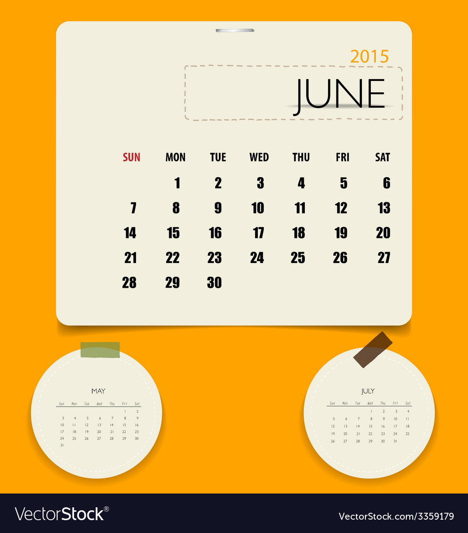 2015 calendar monthly template for june