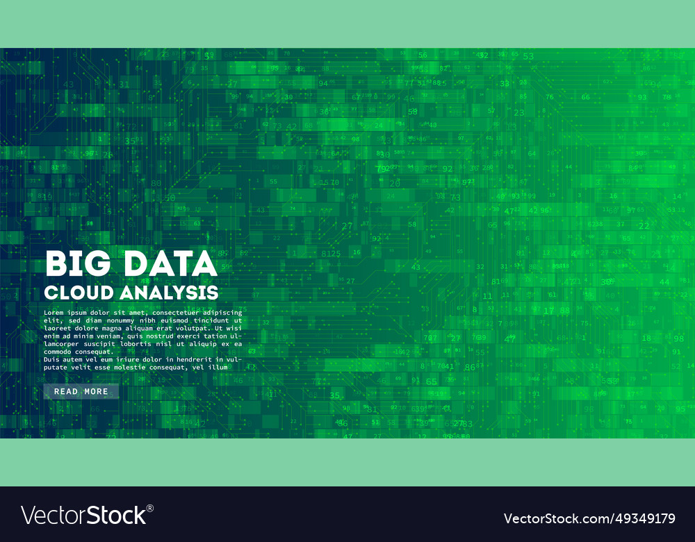 Big data cloud computing blockchain visualiztion vector image Big data cloud computing blockchain visualiztion