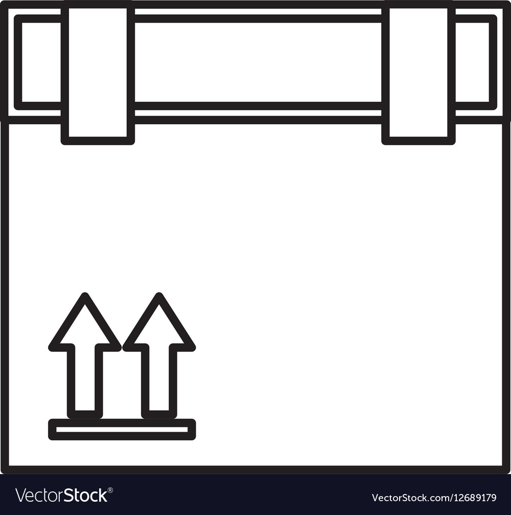 Carton box packing icon