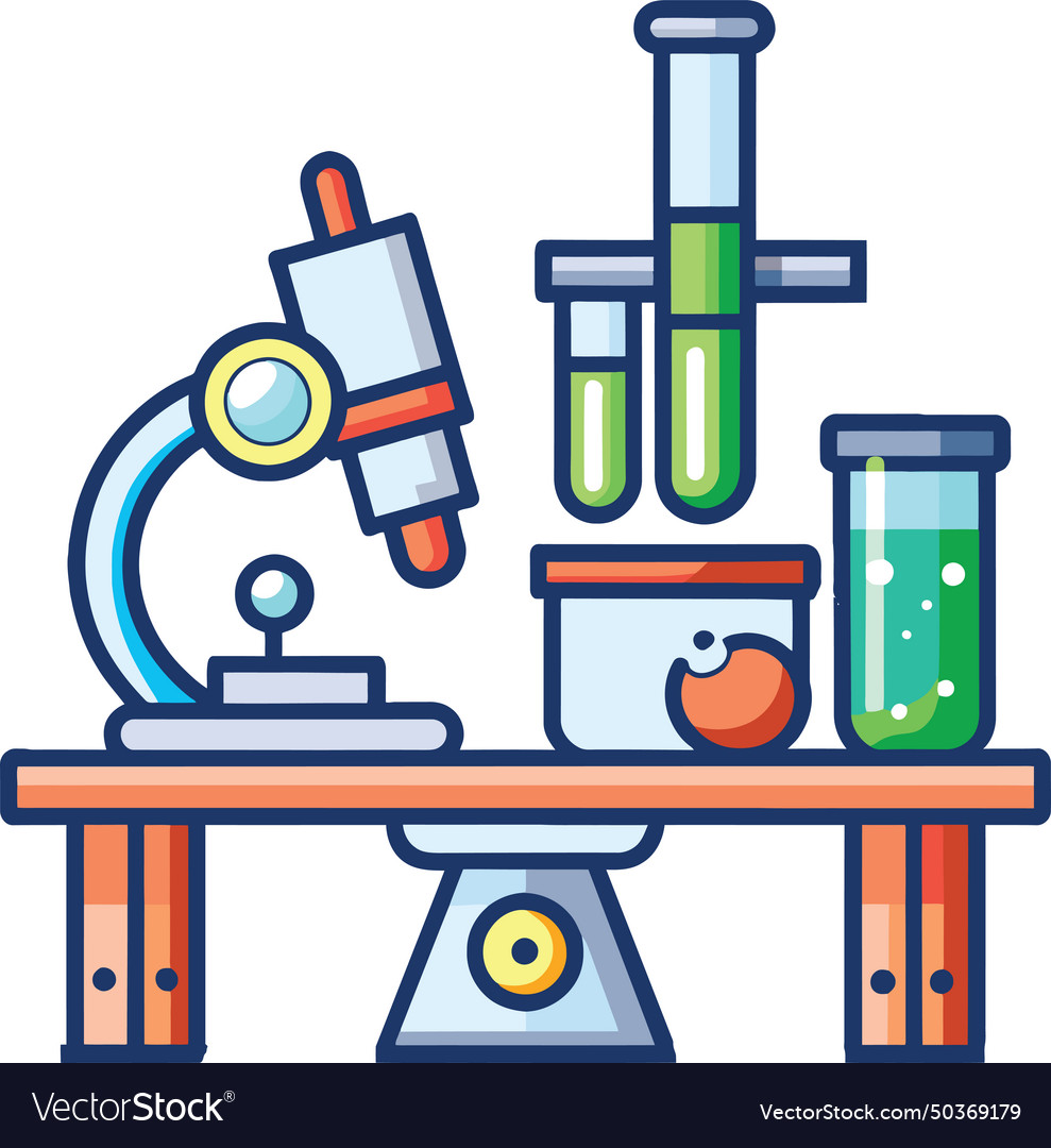 Chemical operator in his laboratory Royalty Free Vector