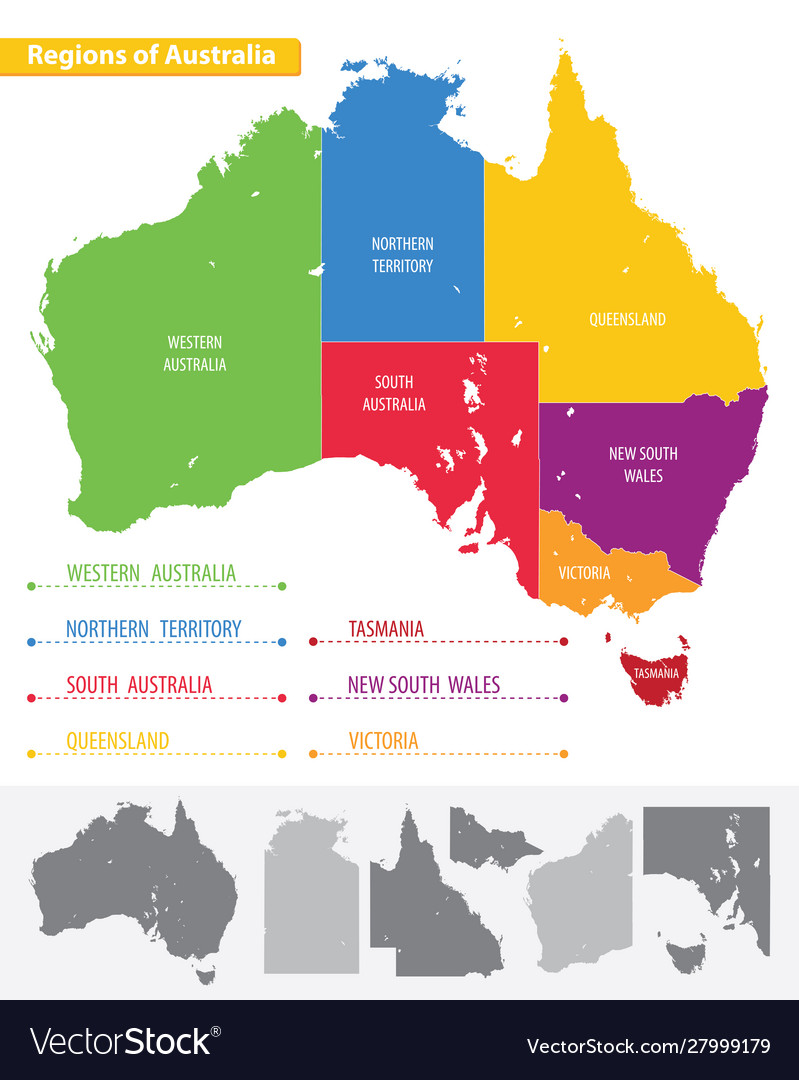 Regions In Australia Map - Amanda Marigold