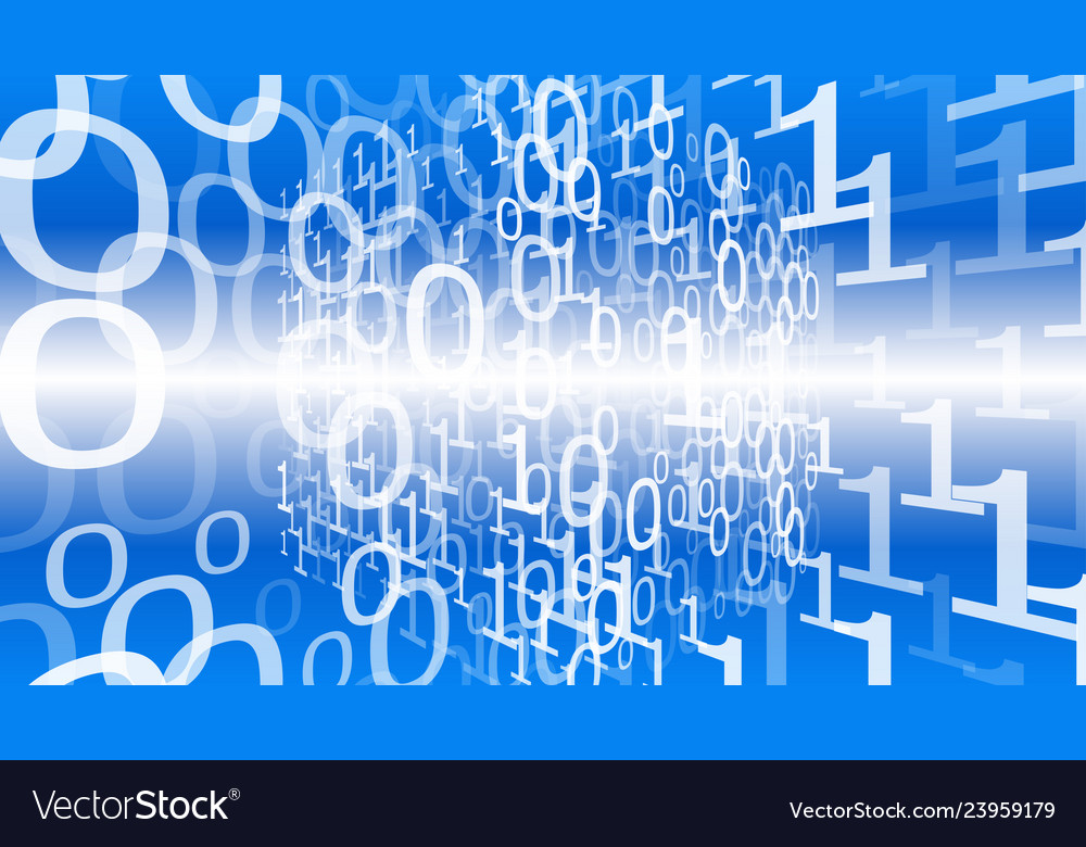 Cyber space abstraction numbers machine learning vector image Cyber space abstraction numbers machine learning