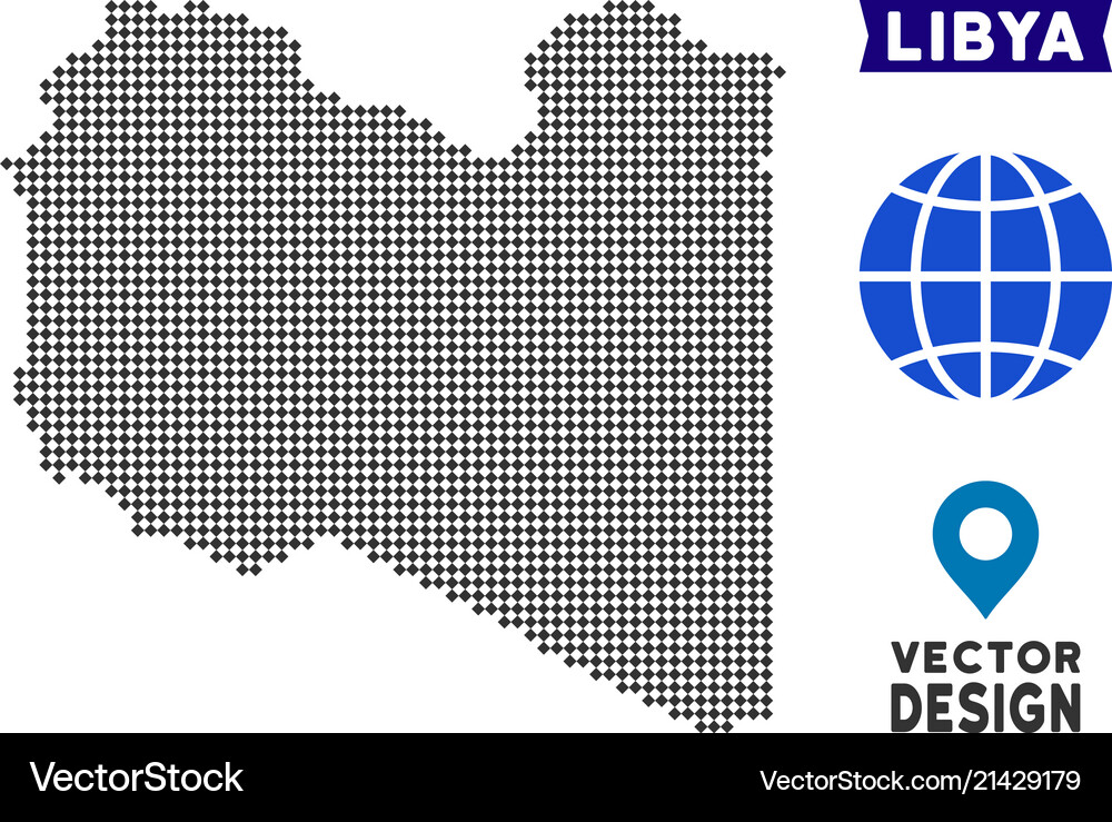 Dotted Libya Map Royalty Free Vector Image Vectorstock