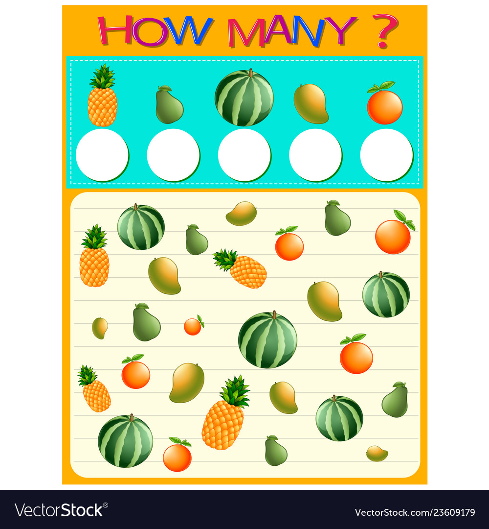 How many worksheet with fruits