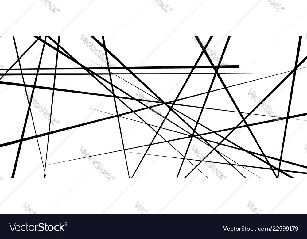 Random chaotic lines abstract geometric pattern vector image Random chaotic lines abstract geometric pattern