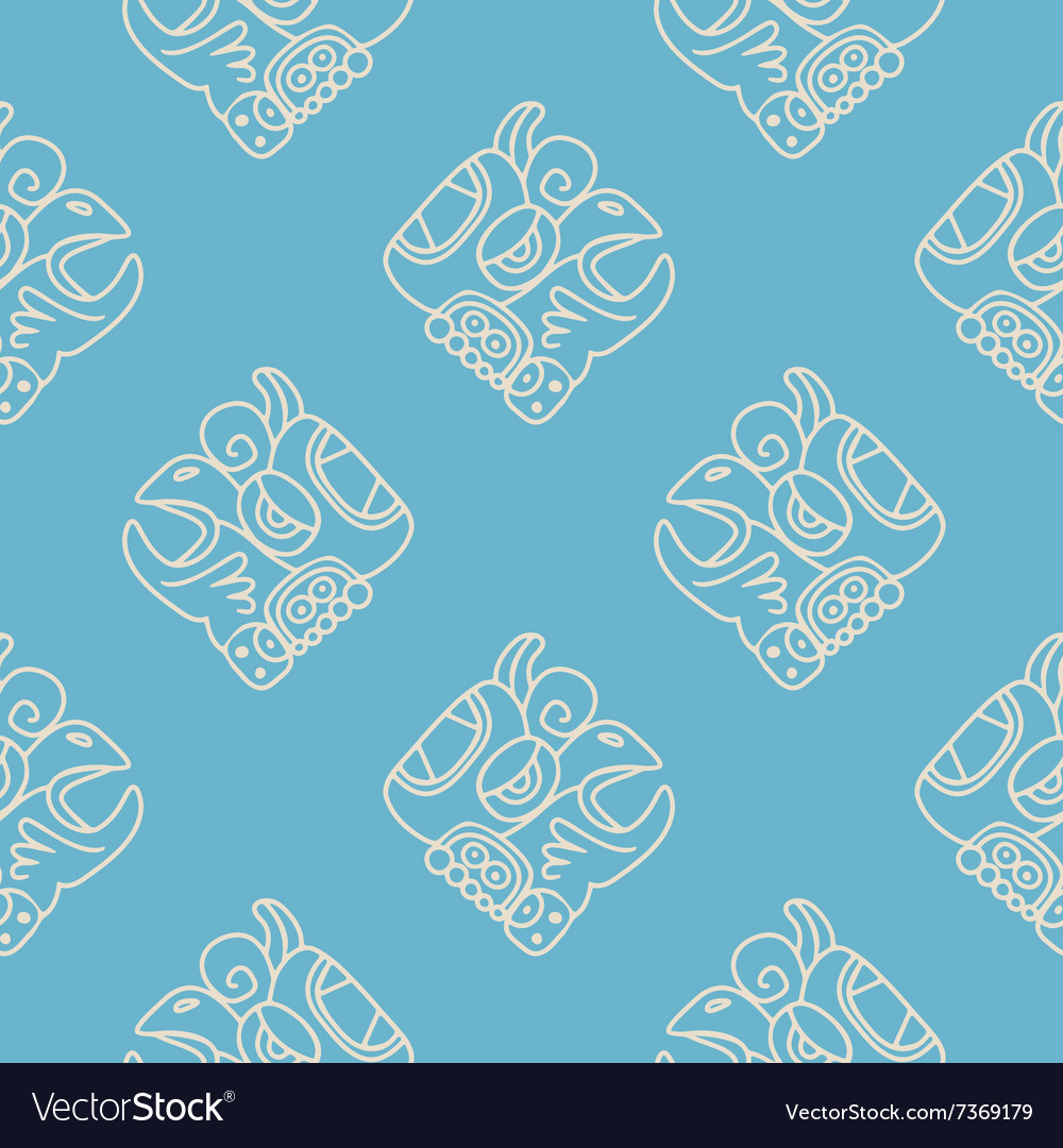 Seamless pattern with glyphs