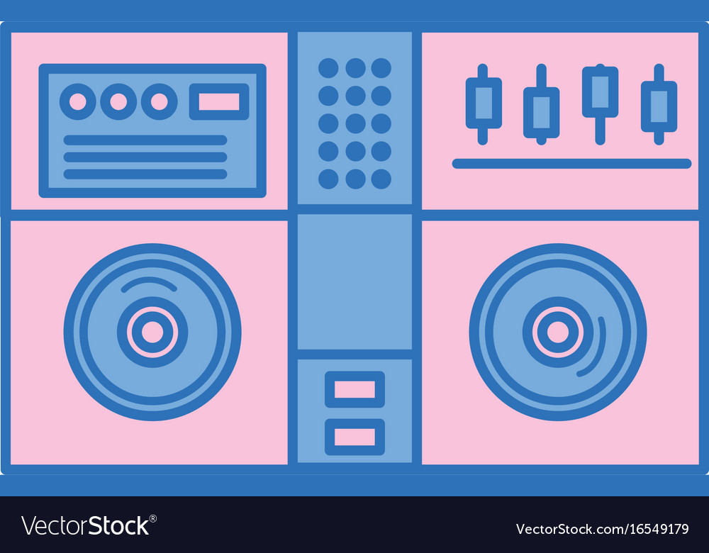 Stereo to play and listen music Royalty Free Vector Image