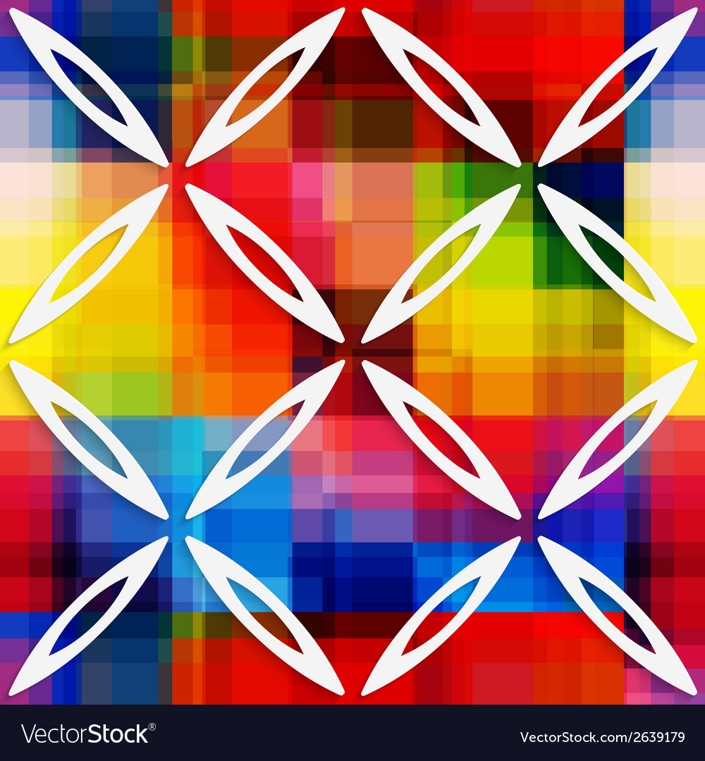 White oval net on rainbow layer seamless pattern