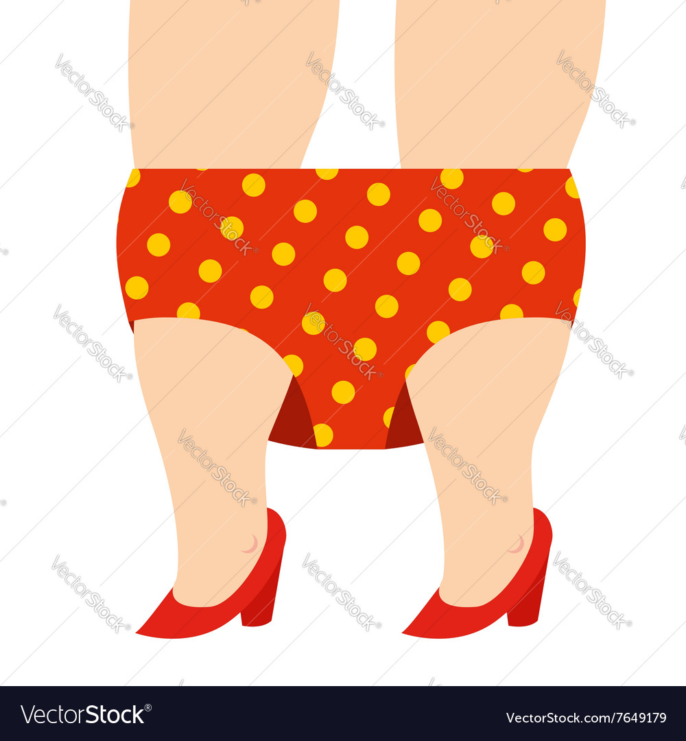 Frauen Beine und Höschen dicke Fett Frau nehmen