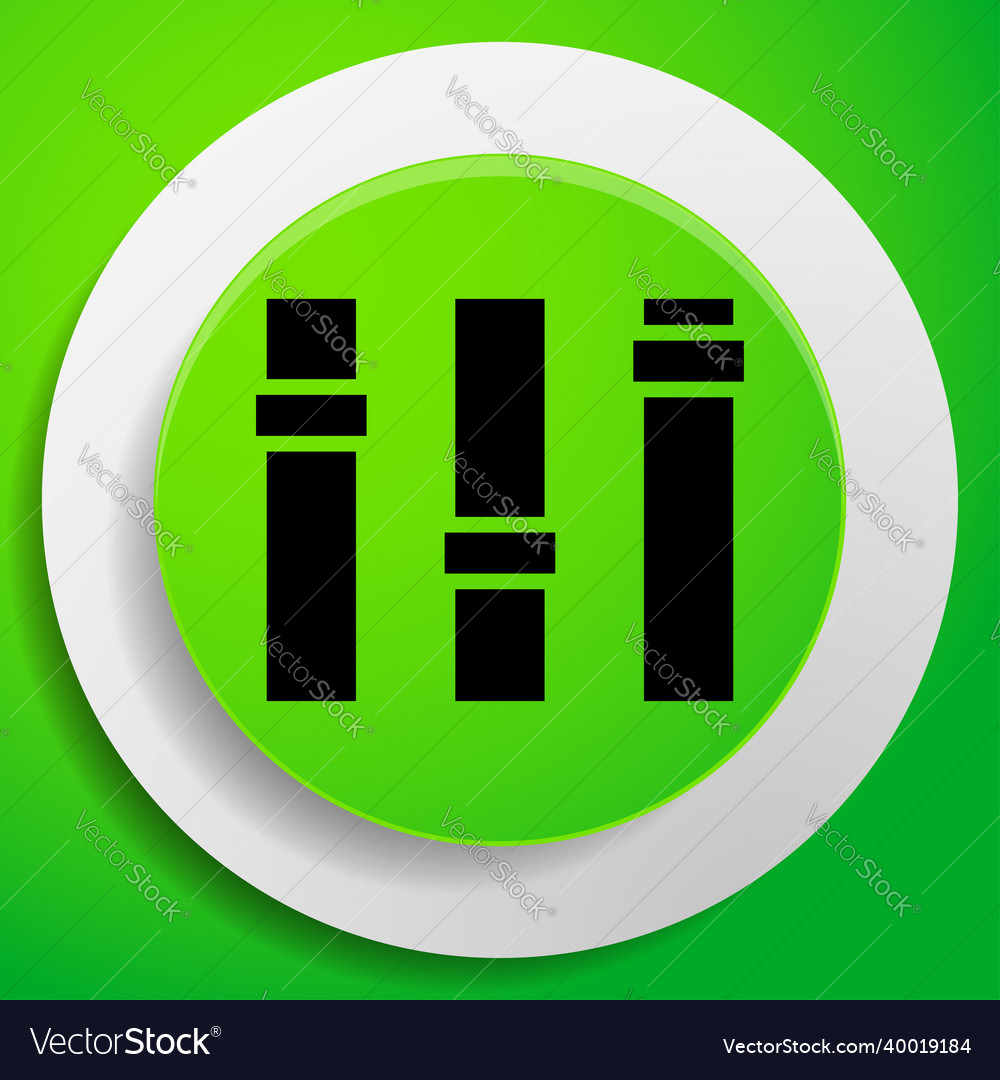 Adjuster slider tuner fader bars with levers knobs vector image Adjuster slider tuner fader bars with levers knobs
