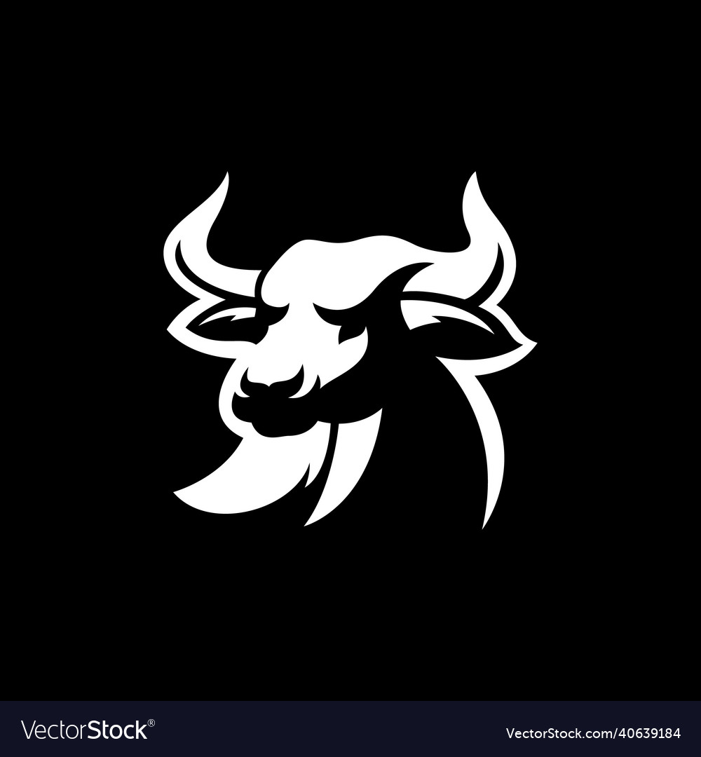 Bull buffalo cow cattle silhouette logo