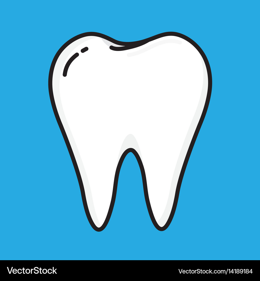Cartoon Tooth Icon Royalty Free Vector Image - VectorStock
