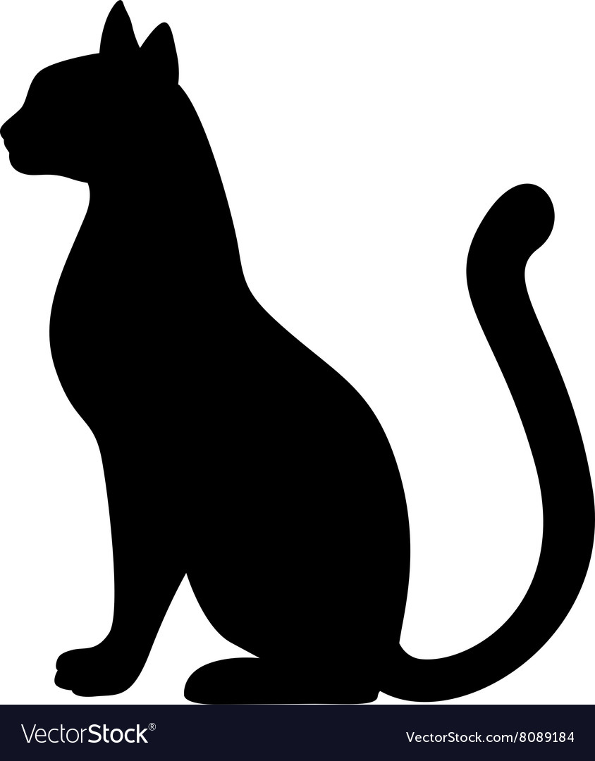 Cat silh Royalty Free Vector Image - VectorStock