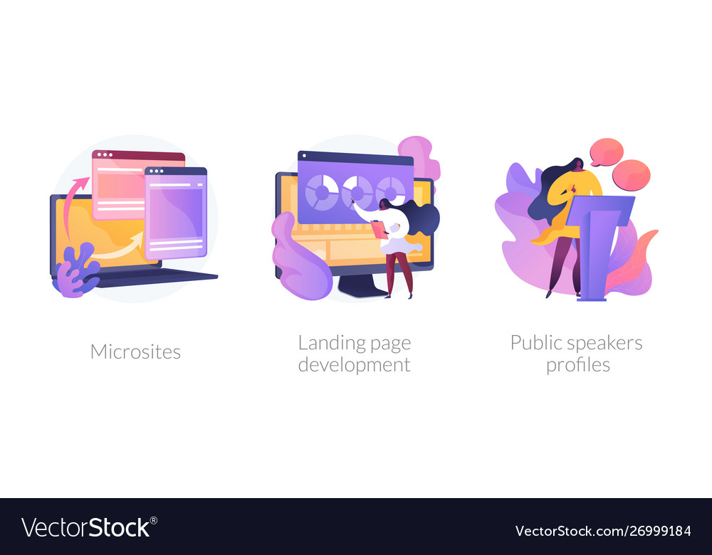 Front end development concept metaphors vector image Front end development concept metaphors