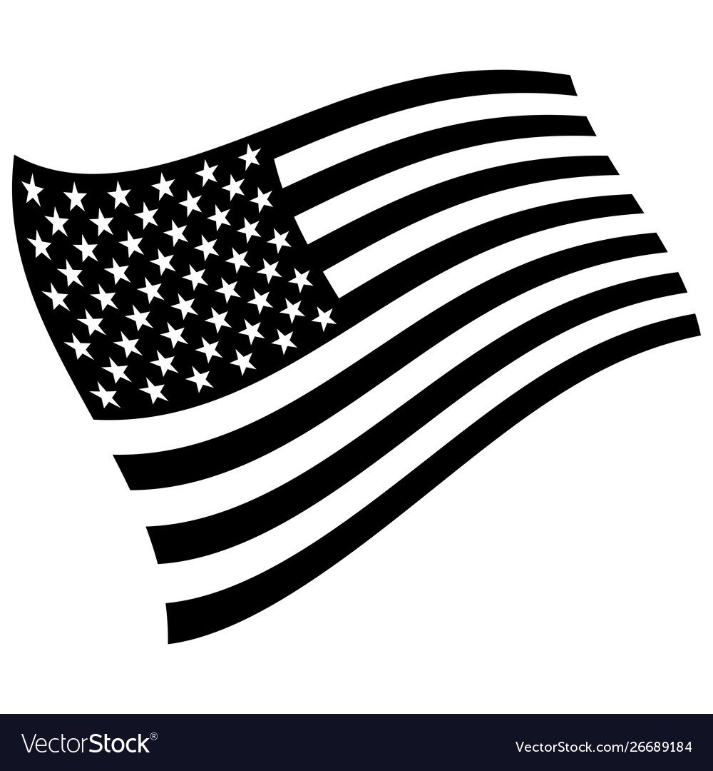 Grayscale American Flag